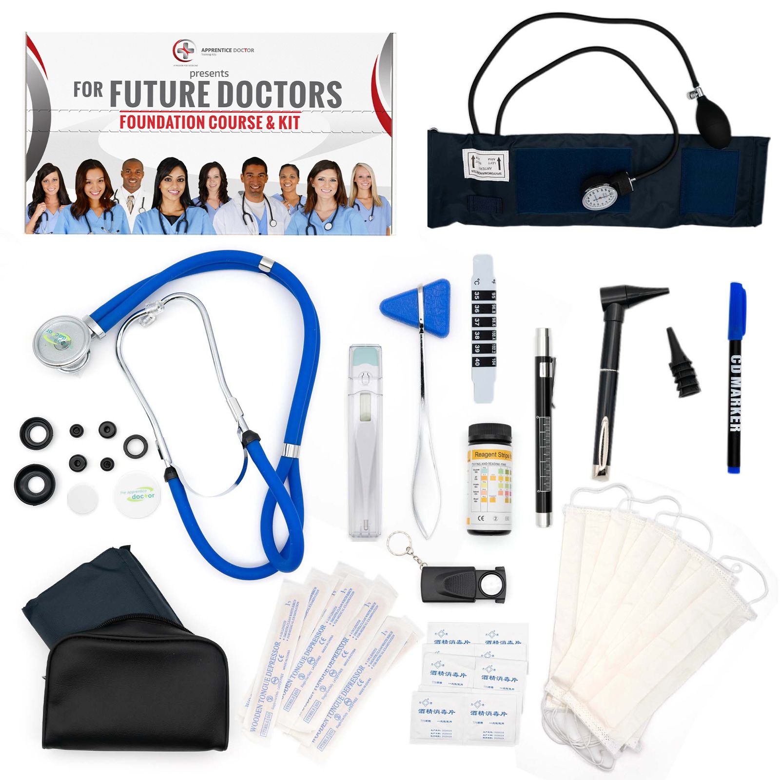 The Apprentice Doctor For Future Doctors Kit — full contents laid out